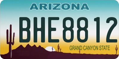 AZ license plate BHE8812