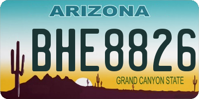 AZ license plate BHE8826