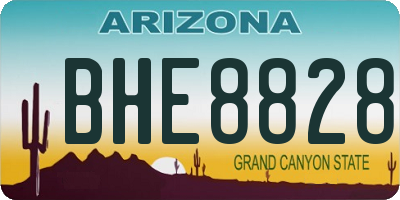 AZ license plate BHE8828