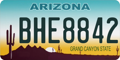 AZ license plate BHE8842