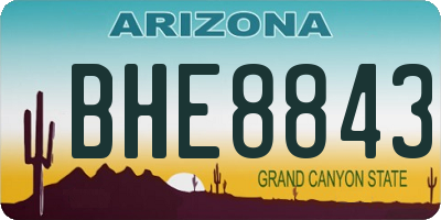 AZ license plate BHE8843