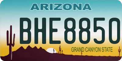 AZ license plate BHE8850