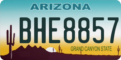 AZ license plate BHE8857