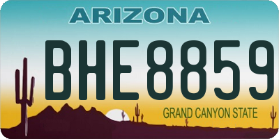AZ license plate BHE8859