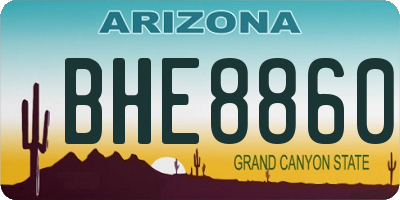 AZ license plate BHE8860