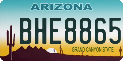 AZ license plate BHE8865