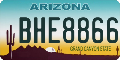 AZ license plate BHE8866