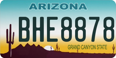 AZ license plate BHE8878