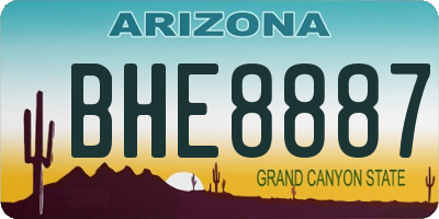 AZ license plate BHE8887