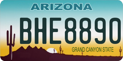 AZ license plate BHE8890