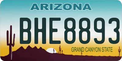 AZ license plate BHE8893