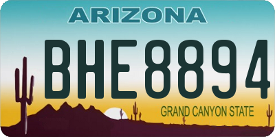 AZ license plate BHE8894