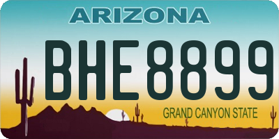 AZ license plate BHE8899