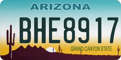 AZ license plate BHE8917