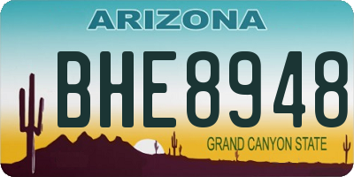 AZ license plate BHE8948