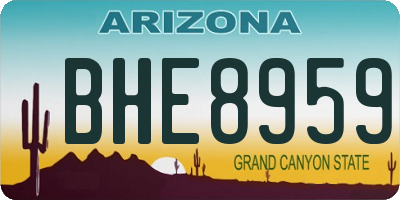 AZ license plate BHE8959