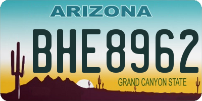 AZ license plate BHE8962