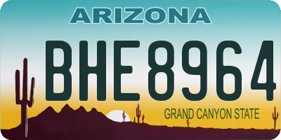 AZ license plate BHE8964