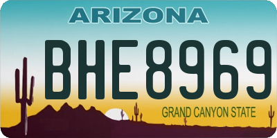 AZ license plate BHE8969
