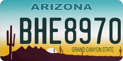 AZ license plate BHE8970