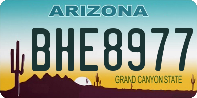 AZ license plate BHE8977