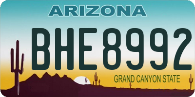 AZ license plate BHE8992