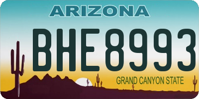 AZ license plate BHE8993