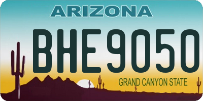 AZ license plate BHE9050