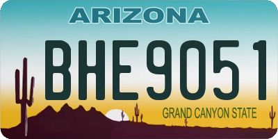 AZ license plate BHE9051