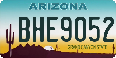 AZ license plate BHE9052