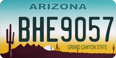 AZ license plate BHE9057