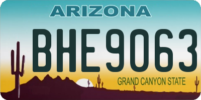 AZ license plate BHE9063