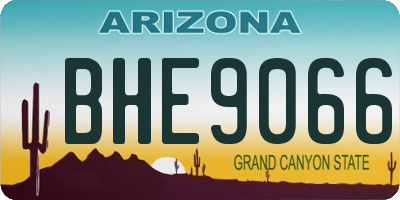 AZ license plate BHE9066