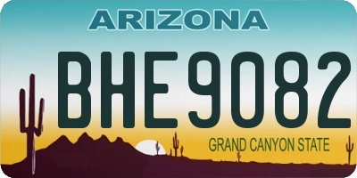 AZ license plate BHE9082