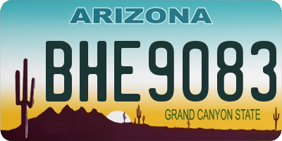 AZ license plate BHE9083