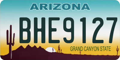 AZ license plate BHE9127