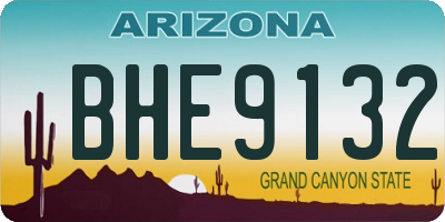 AZ license plate BHE9132