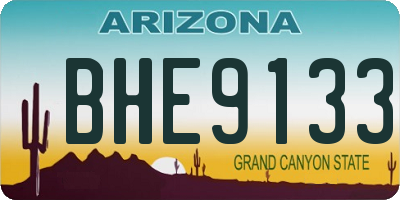 AZ license plate BHE9133