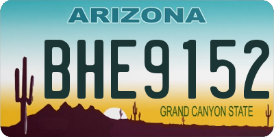 AZ license plate BHE9152