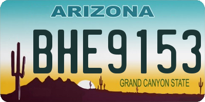 AZ license plate BHE9153