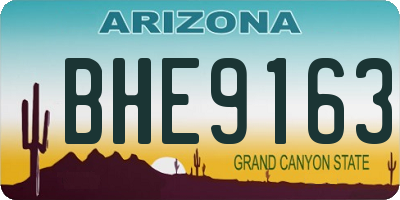 AZ license plate BHE9163