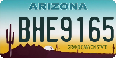 AZ license plate BHE9165