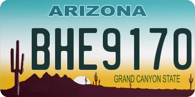 AZ license plate BHE9170