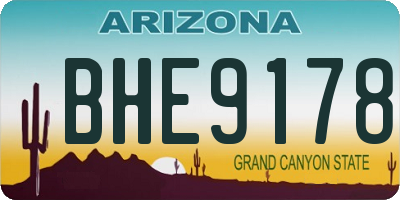 AZ license plate BHE9178