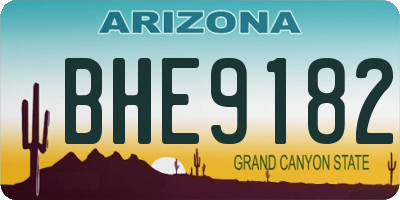 AZ license plate BHE9182