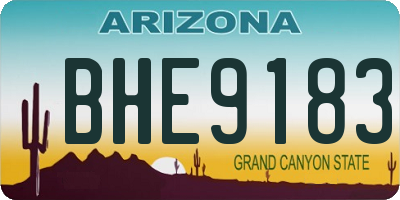 AZ license plate BHE9183