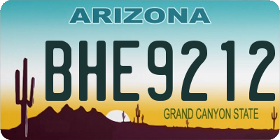 AZ license plate BHE9212