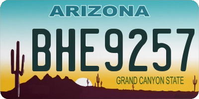 AZ license plate BHE9257