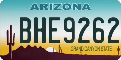 AZ license plate BHE9262