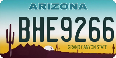 AZ license plate BHE9266